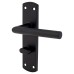 Exel Matt Black Mitred Bathroom Door Handle - 172 x 44mm