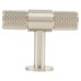 Carlisle Brass 13mm Knurled T-Bar Cabinet Knob - 50 x 40mm - Satin Nickel