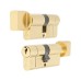 Eurospec 1 Star 6 Pin 80mm Euro Thumbturn Cylinder - 40mm + 40mm - Polished Brass - Keyed to Differ