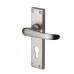 Heritage Brass by M Marcus Satin Nickel Euro Lock Door Handle - Windsor Range - 154 x 40mm