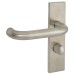 Exel Satin Stainless Steel 19mm Return to Door Bathroom Door Handle - Square - 57mm c/c - LH