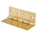 Double Steel Washered Butt Door Hinge - 100 x 67 x 2.2mm - Polished Brass - Pair
