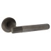 Alexander and Wilks Dark Bronze Knurled Door Handles on Round Rose - Spitfire Range 