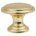 Exel Rim Round Cabinet Knob - 30mm Diameter - Polished Brass
