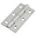 Solid Drawn Butt Cabinet Hinge - 50 x 28 x 1.45mm - Satin Chrome - Pair