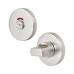 Exel Bathroom Turn & Release with Indicator - 53mm Diameter - Satin Aluminium