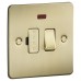 Knightsbridge 13A 1 Gang Flat Plate Switched Fused Spur with Neon - Brushed Brass