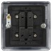 Knightsbridge 10AX 1 Gang Round Edge Intermediate Light Switch - Matt Black