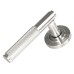 From The Anvil Satin Stainless Steel Knurled Door Handles on Round Beehive Rose - Brompton Range 