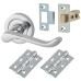 Exel Victorian Summer Latch Door Handle on Rose Kit - Polished Chrome
