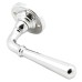 From The Anvil Polished Chrome Door Handles on Round Fixed Rose - Newbury Range 