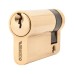 Exel 5 Pin 46mm Euro Single Cylinder - 35 + 11mm - Polished Brass - Keyed to Differ