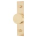 Frelan Hoxton Sturt Cabinet Knob on Fanshaw Backplate - 40mm Diameter - Satin Brass