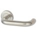 Exel Polished Stainless Steel 19mm Return to Door Handles on Round Rose 
