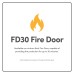 LPD Pattern 10 1 Panel Unfinished Solid Internal FD30 Fire Door - 1981 x 838 x 44mm - Oak 
