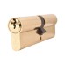Yale 1 Star 6 Pin Kitemarked 100mm Euro Double Cylinder - 50 + 50mm - Pol Brass - Keyed to Differ