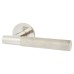 Jigtech Polished Stainless Steel Knurled Door Handles on Round Slim Rose - Schema Teckna Range 