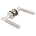 Jigtech Polished Stainless Steel Knurled Door Handles on Round Slim Rose - Schema Teckna Range 