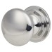 Exel Victorian Turned Round Cabinet Knob - 25mm Diameter - Polished Chrome