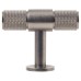 Carlisle Brass 13mm Knurled T-Bar Cabinet Knob - 50 x 40mm - Anthracite Grey