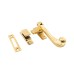 Hampstead Solid Curl Mortice & Hook Plate Casement Window Fastener - Reversible - Polished Brass