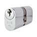 Eurospec 5 Pin 60mm Oval Double Cylinder - 30 + 30mm - Polished Chrome - Keyed to Differ