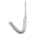 Tubular Garage and Shed Storage Hook - 25mm Depth - Chrome - Pack of 2