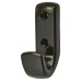 Hoppe AR618 Nylon Single Coat Hook Face Fix - 62 x 20 x 35mm - Ebony Black