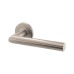 Exel Satin Stainless Steel 22mm Mitre Door Handles on Round Rose 
