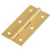 Solid Drawn Butt Cabinet Hinge - 75 x 40 x 2.0mm - Satin Brass - Pair