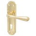 Hampstead Polished Brass Keyhole Lock Door Handle - Genoa Range - 168 x 45mm