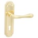 Hampstead Polished Brass Keyhole Lock Door Handle - Genoa Range - 168 x 45mm