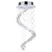 BHS Abyss 3 Light Chandelier Ceiling Light - Polished Chrome Fittings with Crystal Droplets
