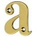 55mm Screw Fix Door Letter - a - Polished Brass Effect