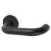 Exel Matt Black 19mm Return to Door Handles on Round Rose