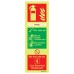 Exel Photoluminescent Foam Extinguisher Sign - 300 x 100mm - Rigid Plastic