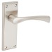 Serozzetta by Carlisle Brass Satin Nickel Latch Door Handle - Venti Range - 150 x 50mm