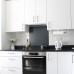 Exel Aluminium Kitchen Splashback - 600 x 750mm - Matt Jet Black