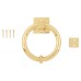 Hampstead Ring Door Knocker - 140 x 120mm - Polished Brass
