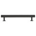 Alexander & Wilks Leila 15mm Hammered T-Bar Cabinet Pull Handle - 160mm Centres - Matt Black