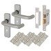 Exel Puma 19mm Return to Door 3 Lever Sashlock Door Handle Kit - Aluminium