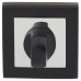 Exel Square Bathroom Turn & Release - 52mm Diameter - Matt Black/Polished Chrome