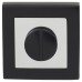 Exel Square Bathroom Turn & Release - 52mm Diameter - Matt Black/Polished Chrome