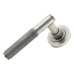 From The Anvil Pewter Knurled Door Handles on Round Rose - Brompton Range 