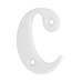 55mm Screw Fix Door Letter - c - White