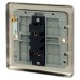 Eurolite Enhance Decorative 10A 1 Gang 2 Way Light Switch - Satin Steel with Grey Inserts