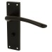 Exel Matt Black Bathroom Door Handle - Rimini Range - 151 x 42mm