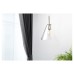 Exel Noord Knurled Ceiling Light Pendant - Satin Nickel Fittings and Hooded Clear Glass Shade