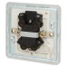 Knightsbridge 20A 1 Gang Screwless Flat Plate Double Pole Switch - Matt White