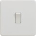 Knightsbridge 20A 1 Gang Screwless Flat Plate Double Pole Switch - Matt White